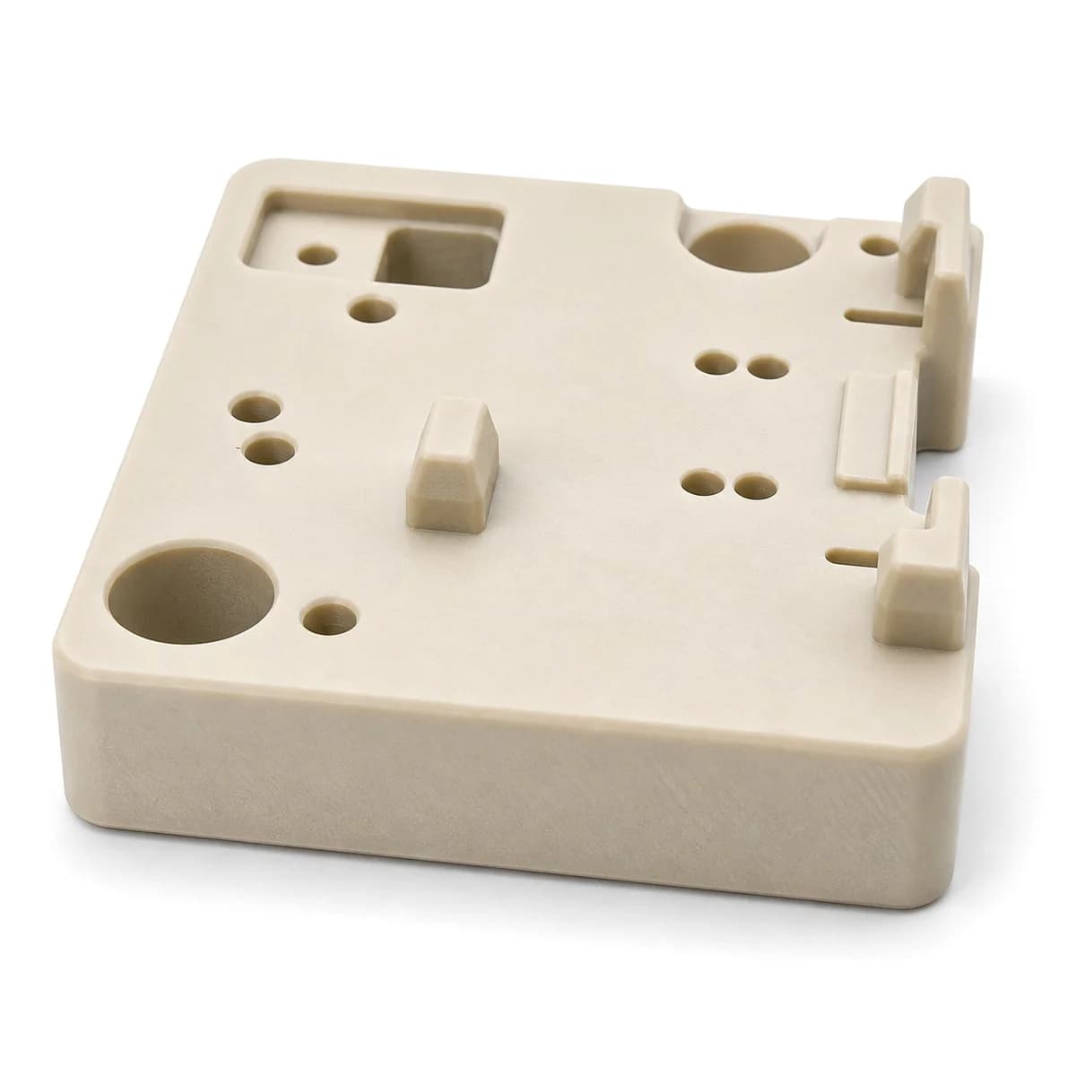 CNC machined PEEK plastic part for manufacturing applications